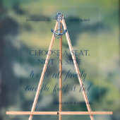 "Sitzt nicht an der Seite" Hochzeitszeichen Acrylschild (Neutral)