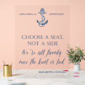 "Sitzt nicht an der Seite" Hochzeitszeichen Acrylschild (Hochzeit)