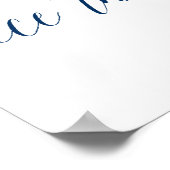 "Sitzt nicht an der Seite" Hochzeitszeichen Poster (Ecke)