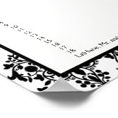 Sitztabelle in Rot, Weiß und Schwarz des Empfangs Poster (Ecke)