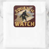 Sitzüberwachung Quadratischer Aufkleber (Tasche)