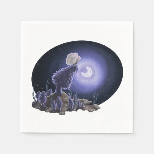 Sitzung am Mondlicht Serviette (Vorderseite)