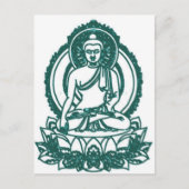 SITZUNG BUDDHA MEDITING FRIEDEN POSTKARTE (Vorderseite)