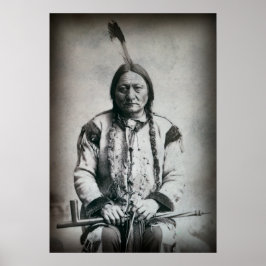 SITZUNG BULL LAKOTA CHIEF 1884 POSTER