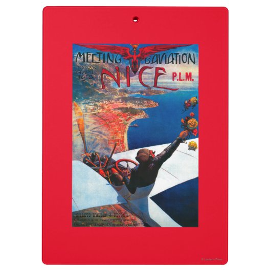 Sitzung D Luftfahrt in Nizza, Frankreich-Plakat Klemmbrett (Rückseite)
