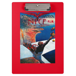 Sitzung D Luftfahrt in Nizza, Frankreich-Plakat Klemmbrett