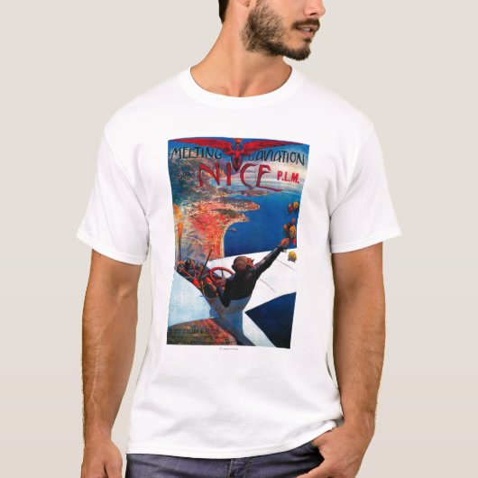 Sitzung D Luftfahrt in Nizza, Frankreich-Plakat T-Shirt (Vorderseite)