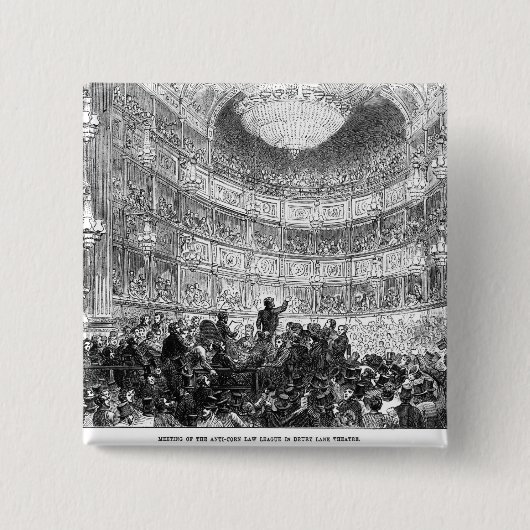 Sitzung der Anti-Mais Gesetzesliga Button (Vorderseite)