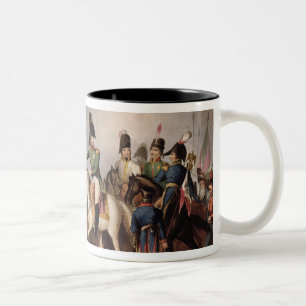 Sitzung der Kaiser des Russen und des Österreichs Zweifarbige Tasse