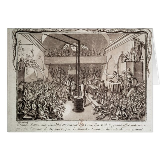 Sitzung des Jacobin Vereins, im Januar 1792 (Vorderseite (Horizontal))
