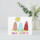 Sitzung des Surfboards Postkarte (Stehend Vorderseite)