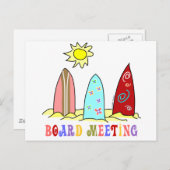 Sitzung des Surfboards Postkarte (Vorne/Hinten)