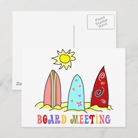 Sitzung des Surfboards Postkarte (Vorne/Hinten)