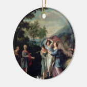 Sitzung von Jakob und von Laban mit Rachel, Leah Keramikornament (Links)