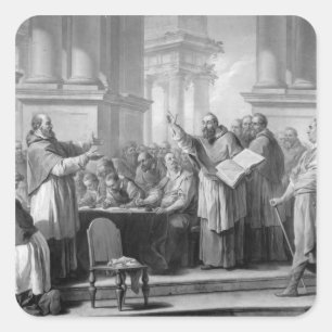 Sitzung von St Augustine und von Donatists Quadratischer Aufkleber