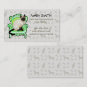 Sitzungsdienstkarte mit Siamkatze Visitenkarte (Vorne/Hinten)