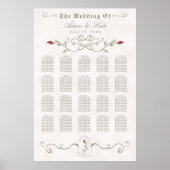 SITZUNGSGEBÜHR 151-200 | Elegante Rote Rose Hochze Poster (Vorne)