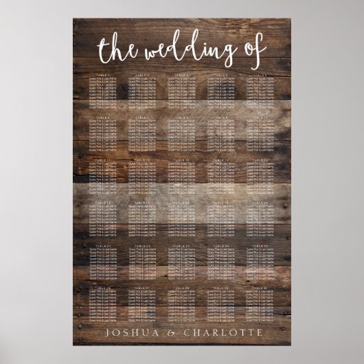 SITZUNGSGEBÜHR 251-300 | Rustic Wood Lemon Wedding Poster (Vorne)