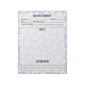 Sitzungshinweise/Zusammenfassung Notepad- Daisy Notizblock (Rotiert)