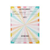 Sitzungshinweise/Zusammenfassung Notepad - hell Notizblock (Rotiert)