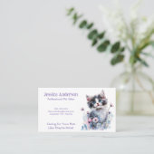 Sitzungskarte für Haustiere - Niedliche Katze in B Visitenkarte (Stehend Vorderseite)