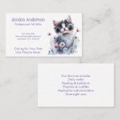 Sitzungskarte für Haustiere - Niedliche Katze in B Visitenkarte (Vorne/Hinten)