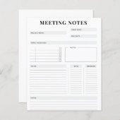 Sitzungsnotizen (Vorne/Hinten)