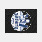 Sitzungsvorstand 2026 Lustiges Snowboarden Winter  Fleecedecke (Vorderseite (Horizontal))