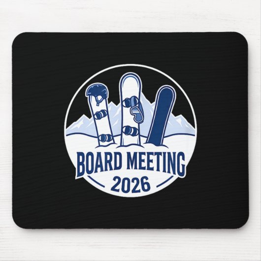 Sitzungsvorstand 2026 Lustiges Snowboarden Winter  Mousepad (Vorne)