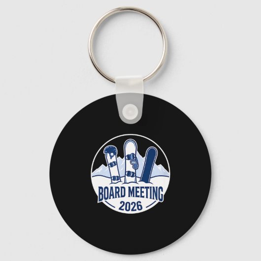 Sitzungsvorstand 2026 Lustiges Snowboarden Winter Schlüsselanhänger (Vorderseite)