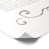 SITZUNGSZEICHEN 121-160 | Elegante Beauty Wedding Poster (Ecke)