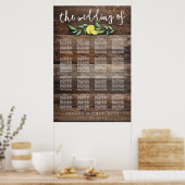 SITZUNGSZEICHEN 121-160 | Rustic Wood Lemon Weddin Poster (Küche)