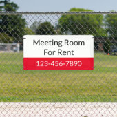 Sitzungszimmer mit roter Schwarz-Weiß-Vorlage Banner (InSitu)
