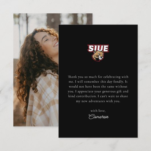 SIUE-Abschlussfeier Dankeskarte (Vorne/Hinten)