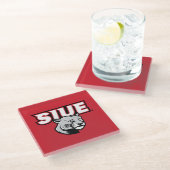 SIUE Cougars Glasuntersetzer (Schrägansicht)