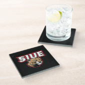 SIUE Cougars Glasuntersetzer (Schrägansicht)