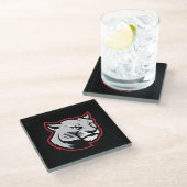 SIUE Cougars Glasuntersetzer (Schrägansicht)