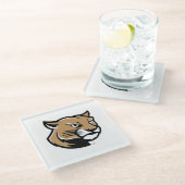 SIUE Cougars Glasuntersetzer (Schrägansicht)