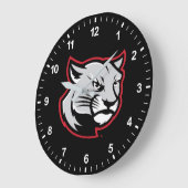 SIUE Cougars Große Wanduhr (Winkel)