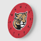 SIUE Cougars Große Wanduhr (Winkel)