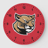 SIUE Cougars Große Wanduhr (Vorderseite)
