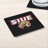 SIUE Cougars Rechteckiger Pappuntersetzer (angewinkelt)