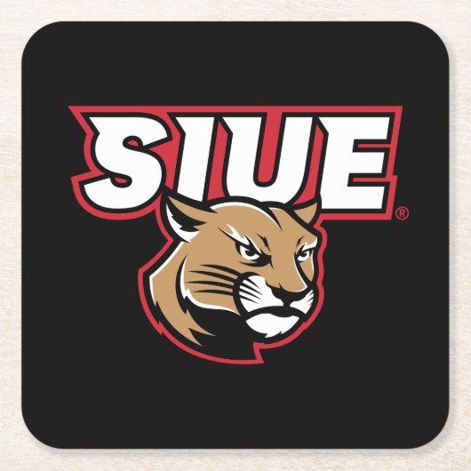 SIUE Cougars Rechteckiger Pappuntersetzer (Vorderseite)