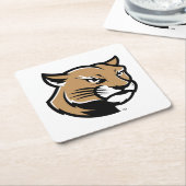 SIUE Cougars Rechteckiger Pappuntersetzer (angewinkelt)