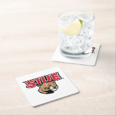 SIUE Cougars Rechteckiger Pappuntersetzer (Vor Ort)