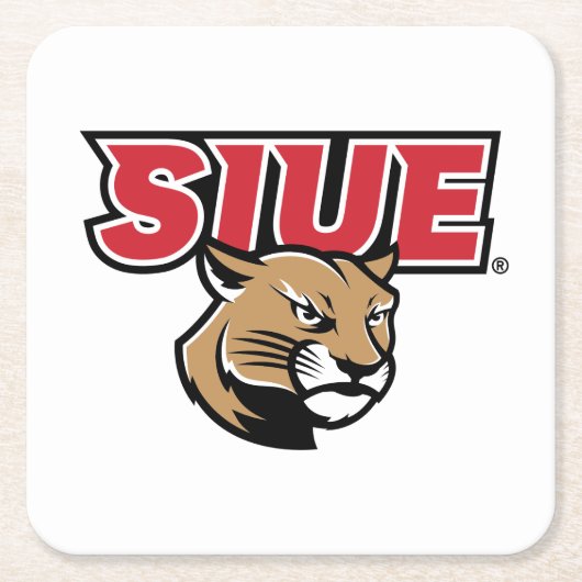 SIUE Cougars Rechteckiger Pappuntersetzer (Vorderseite)