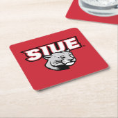 SIUE Cougars Rechteckiger Pappuntersetzer (angewinkelt)