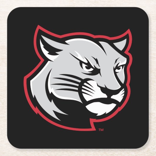 SIUE Cougars Rechteckiger Pappuntersetzer (Vorderseite)