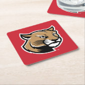 SIUE Cougars Rechteckiger Pappuntersetzer (angewinkelt)