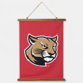 SIUE Cougars Wandteppich Mit Holzrahmen (Vorderseite)